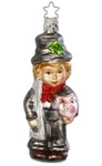 Inge Boy All The Luck 1-043-14 German Glass Ornament New W/free Gift Box. Fixed Price $53.99.