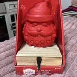Holiday Time, 7.5 In, Stocking Holder, Red Santa Head, Christmas Decor. Fixed Price $15.00.
