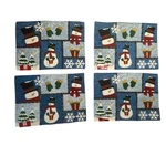New Essential Home Winter Snowman Holiday Placemats Set Of 4 Blue White Cottage. Fixed Price $17.99.