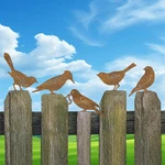 Rustic Metal Bird Silhouette Garden Decor Fence Topper Sculptures Yard Art Gift. Fixed Price $17.20.