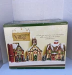 Christmas Advent Village Calendar Costco Houses Doors Church Large. Fixed Price $65.99.