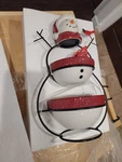 Nwt St. Nicholas Square Yuletide Snowman 2-TIER Server Bowl Set. Fixed Price $22.00.
