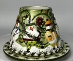 Yankee Candle Silly Snowman Ceramic Shade/plate Tealight Set X3.5TALL. Fixed Price $19.99.