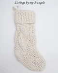 New Pottery Barn Ivory Colossal Stocking Chunky Hand-knit Mono Name. Fixed Price $99.95.