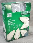 Home Accents 25 C9 Faceted Warm White Led Lights 16FT Steady Lit New Christmas. Fixed Price $13.97.