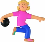 Bowler Female Blonde Personalized Christmas Tree Ornament. Fixed Price $18.25.