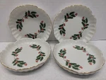 Kashima Christmas Holly Porcelain Plates Set Of Made Japan Small 1" X 4". Fixed Price $22.86.
