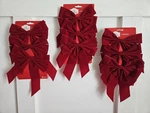Lot Red & Gold Flocked 9 Bows Christmas Holiday Time Wire Tie Crafting Gift 4. Fixed Price $17.98.