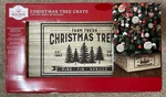 Holiday Time Farm Fresh Christmas Tree Crate Box Skirt Stand 11X20" Natural Wood. Fixed Price $19.99.