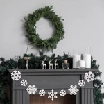 Wooden Christmas Snowflakes Ornaments, 9PCS White Chain Hanging Orn.... Fixed Price $19.86.
