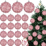 Liliful 3.15" Large Christmas Ball Ornaments Glitter Decorations Tr.... Fixed Price $36.52.