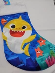 Nickelodeon Pinkfong Baby Shark Christmas Holiday Blue Stocking Fish 18" New. Fixed Price $10.99.