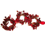 Holly Christmas Wreath Hanging Wall Table Holiday Decoration 17". Fixed Price $8.00.