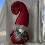 Burton + Christmas Gnome Figurine Red Gray 16IN. Fixed Price $15.00.