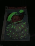 Vintage Paper Magic Glow Dark Presto Stick Christmas Santa Claus Window Cling. Fixed Price $29.99.