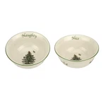 Spode Christmas Tree Dip Bowls Set Of 2, Naughty & Nice, 4-INCH Porcelain S.... Fixed Price $17.18.