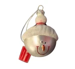 Tj's Christmas Snowman With Santa Hat Blown Glass Ornament. Fixed Price $5.25.