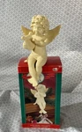 Vintage Hallmark Cherub Playing Harp Stocking Hanger 1988 Original Box Damage. Fixed Price $50.00.