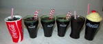 6 Coca Cola "soda Cup & Straw" Christmas Ornament W/ Coke, Ice Cubes. Fixed Price $9.99.