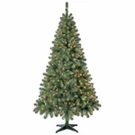 Holiday Time TG66EH148C46 6.5' Pre-lit Madison Pine Artificial Christmas Tree. Fixed Price $29.99.