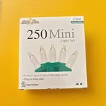 250 Mini Incandescent Clear Lights Green Wire Cord - Celebration Christmas. Fixed Price $18.19.