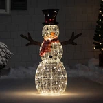 Northlight 48" Led Snowman Top Hat Red Scarf Outdoor Christmas Decoration. Fixed Price $138.49.