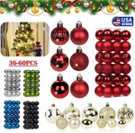 60PCS Shatterproof Christmas Balls Xmas Tree Decor Ornaments Hanging Usa. Fixed Price $8.99.