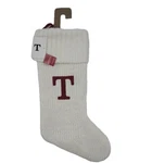 Target Wondershop White Knit Monogram Christmas Stocking 18" Initial Letter "t". Fixed Price $12.38.