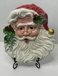 Vtg. Fitz & Floyd Old Fashioned Christmas Santa Canape/cookie Plate Wall Plaque. Fixed Price $14.99.