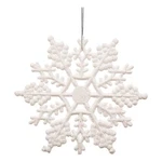 Vickerman 4" Plastic Glitter Snowflake Christmas Ornaments In White (set Of 24). Fixed Price $28.86.