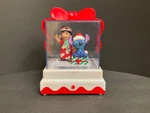 6" Animated Musical Lilo & Stitch Christmas Snow Globe Holiday Tabletop Decor. Fixed Price $15.99.