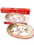 Fitz And Floyd Joy Christmas Birds Santa's Forest Friends Sentiment Tray 9. Fixed Price $24.00.