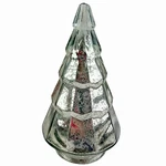 Mercury Glass Christmas Tree Figure Figurine Cloche Decor Silver Target 7.5". Fixed Price $19.99.