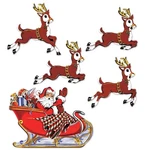 Beistle Santa & Sleigh Cutouts Christmas-vintage Party. Fixed Price $24.23.