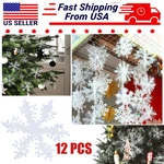 12PCS Christmas Snowflake Ornaments 11CM Tree Decor For Party Holiday. Fixed Price $7.29.