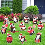 Weysat 12 Pcs Christmas Decorations Outdoor Penguin Yard Signs With.... Fixed Price $35.64.