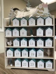 Ashland Christmas Wooden Advent Calendar 26 Pieces Green Roof Houses Trees Santa. Fixed Price $35.98.