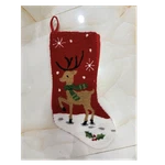 Glitzhome 19 Hooked Christmas Stocking Reindeer & Snowflake Pattern. Fixed Price $20.00.