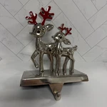Wondershop Target Silver Stocking Holder Reindeer Duo Mom & Baby Cute Metal. Fixed Price $16.99.