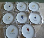 Pottery Barn Christmas Reindeer Coasters / Mini Plates 4" Set Of 8 New Japan. Fixed Price $44.99.