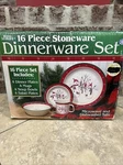 Box Royal Seasons Snowman Stoneware 16 Pcs Dinnerware Set Piece 1999. Fixed Price $35.00.