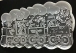 Holiday Magic North Pole Express Etched Train Candy Dish Display Christmas. Fixed Price $28.99.