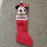 Animated Musical Merry Christmas Mickey Mouse Stocking Head 27.5IN Moves Ears. Fixed Price $45.99.