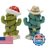 Cosmos Gifts 57016 Xmas Cactus Salt And Pepper Shaker, Multicolor, 2 1/8" 7/. Fixed Price $36.60.