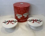 Martha Stewart Holiday Garden Collection Set Of 2 Mini Cake Stands. Fixed Price $24.98.