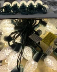 Home Accents Holiday 25 Warm White C9 Faceted Led Light Set No Box. Fixed Price $27.99.
