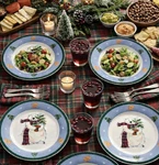Set Of 4 Pfaltzgraff Polar Snow Bear 8 1/2 Salad Snack Plates Christmas Tree. Fixed Price $20.21.