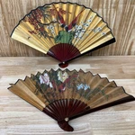 Vintage Asian Folding Wall Fans Birds And Floral Design 24". Fixed Price $49.95.