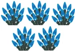 (5) Ea Holiday Wonderland 47879-88A 70 Count C6 Blue Led Christmas Light Sets. Fixed Price $97.90.