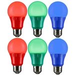 Decorative Holiday Bulbs, Christmas Lighting, Led A19, 3W, 6PK. Fixed Price $35.83.
